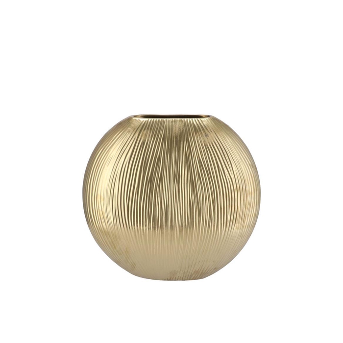 <h4>Sifan Gold Vase Oval 24x10x23cm</h4>