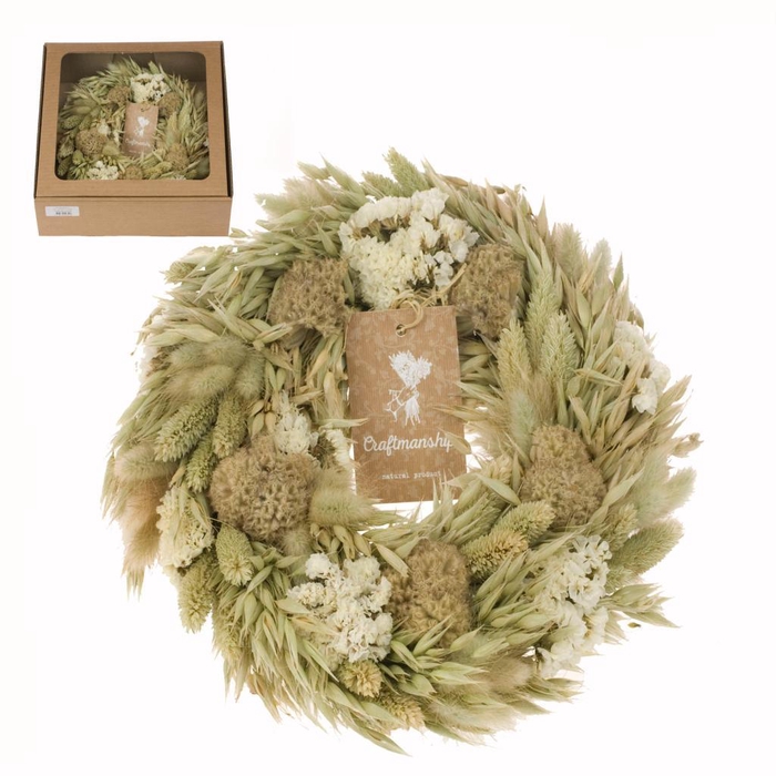 <h4>Wreath Linda 30cm Natural</h4>