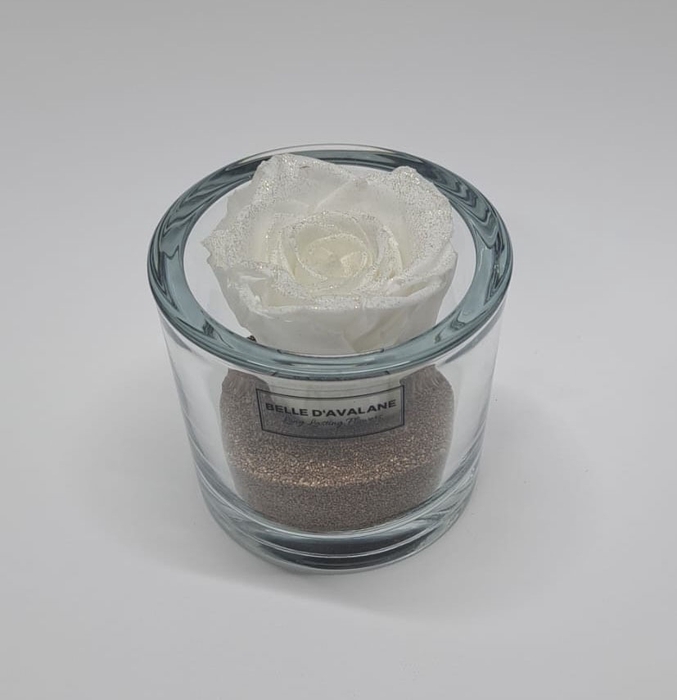 Cilinder d9x8h glitter wit