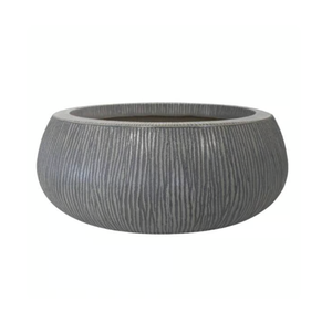 VASO RELEVO OVAL 23 CIMENTO QUEIMADO