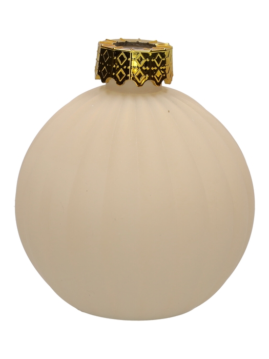 <h4>DF02-667171800 - Bottle Zina lines d3/9.8xh10.5 beige matt</h4>