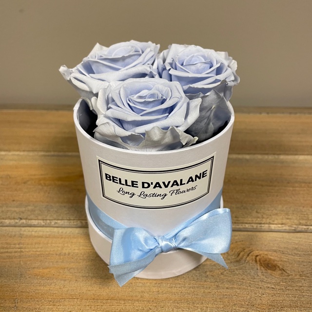 Box rd 10cm wit-lavendel