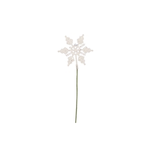 Pick Shine Snowflake Cozy White 25cm Per 24