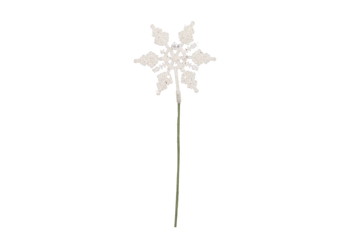 <h4>Pick Shine Snowflake Cozy White 25cm Per 24</h4>