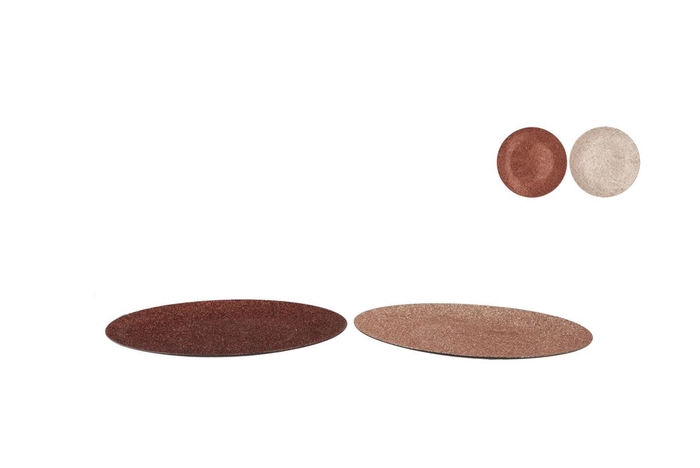 <h4>Melamine Shine Bronze/nude Plate Round Ass 28x28x2cm</h4>