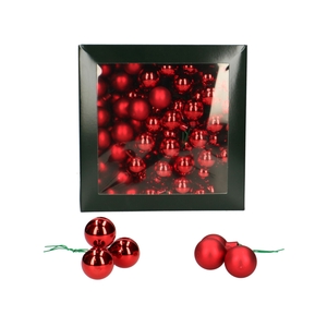 Christmas bauble Ball/wire 25mm combi x144