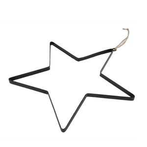 Kerst Deco ster ijzer hanger 30cm