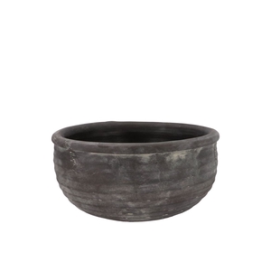 Gamla Grey Bowl Structure Stripe 25x25x15cm