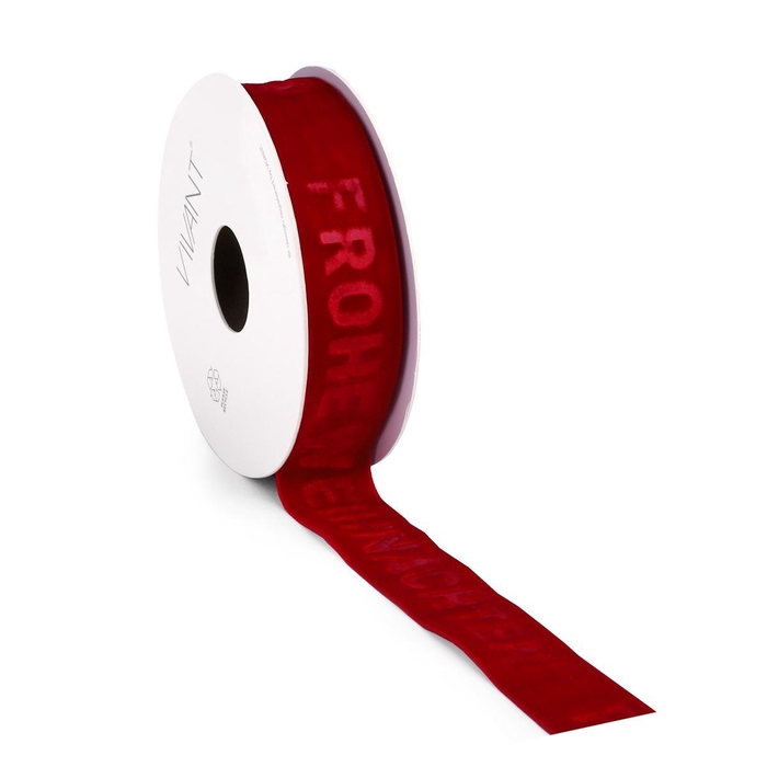 <h4>Christmas Ribbon Velvet Weihn. 25mm 5m</h4>