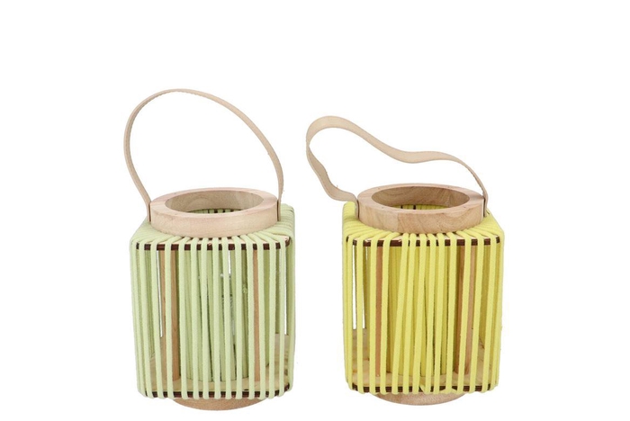 <h4>Cruz Yellow Pistache Lantern Square Ass 11x14x17cm</h4>