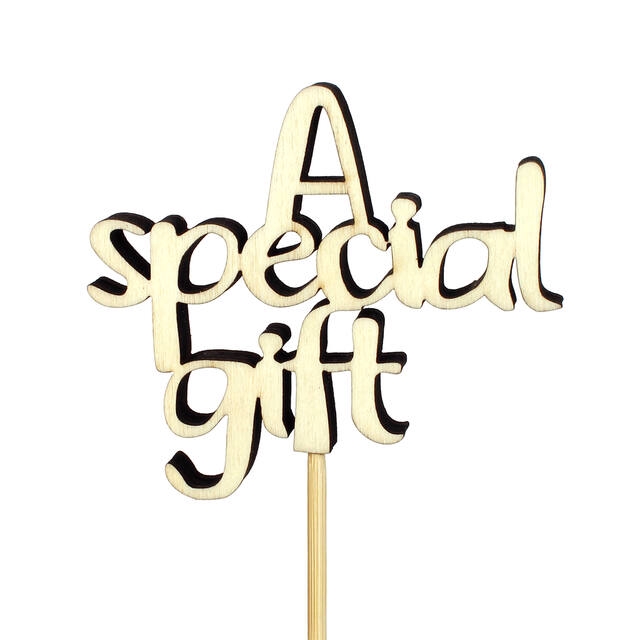 <h4>Bijsteker A Special Gift hout 8.5x7.5+12cm stok 24/zak</h4>