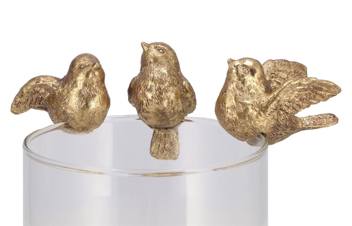 <h4>Deco Hanging Birds Gold 6x5x7cm</h4>