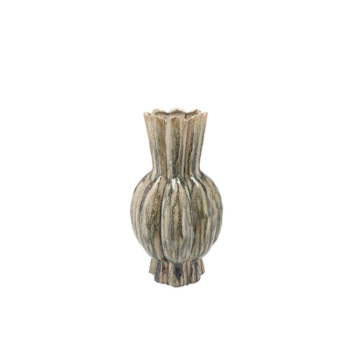 <h4>Garlic Green Active Glaze High Vase 17x30cm</h4>