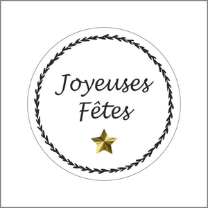 Kerst Sticker 39mm x500 Joyeuses F.