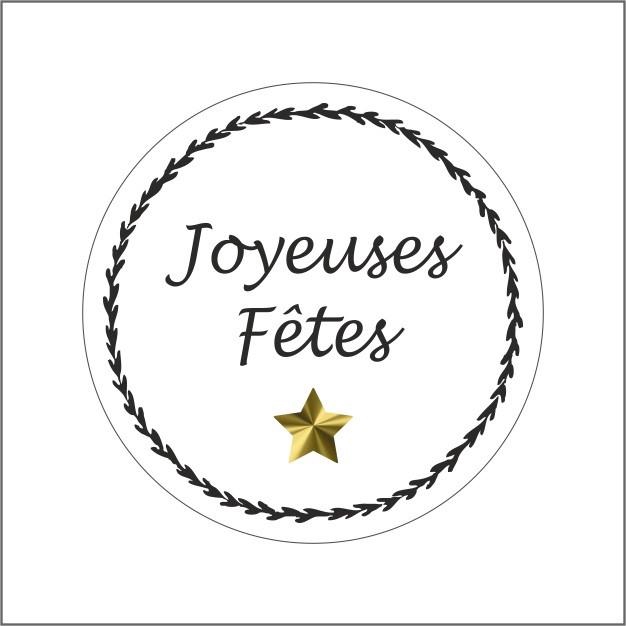 <h4>Kerst Sticker 39mm x500 Joyeuses F.</h4>