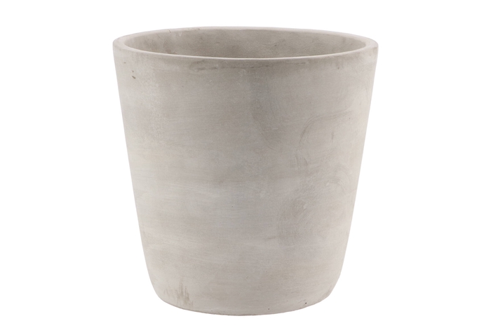 Béton Pot Rond Gris 21x21cm