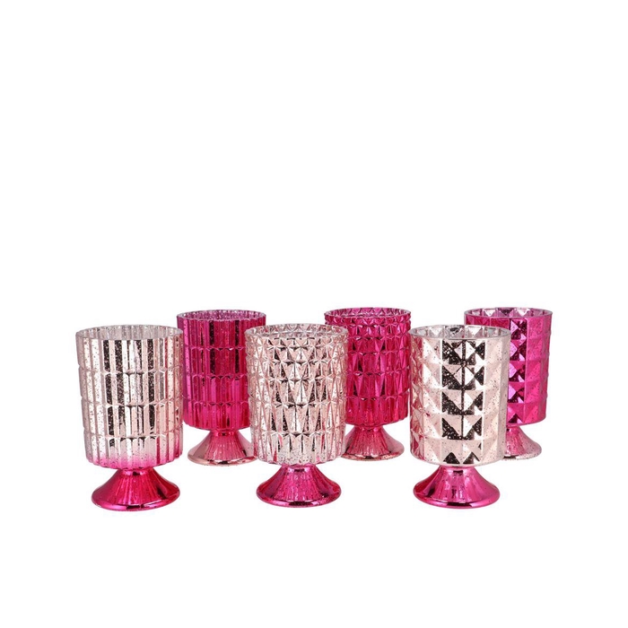 <h4>Jazz Jolly Fuchsia T-light On Foot Ass 10x17cm Nm</h4>