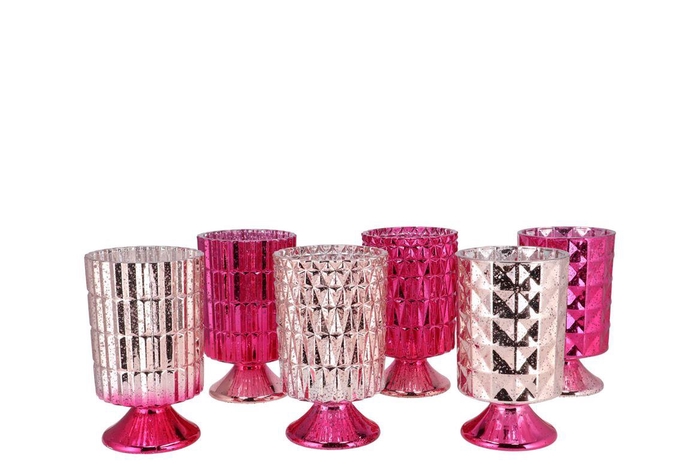 <h4>Jazz Jolly Fuchsia T-light On Foot Ass 10x17cm</h4>