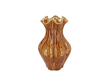 <h4>Inga Driss Brown Vase Active Glaze 19x19x25cm Nm</h4>