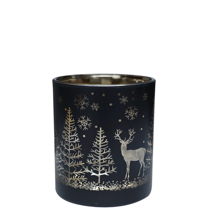 <h4>Christmas Tea light holder deer d07*8cm</h4>