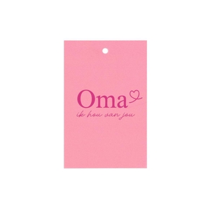Gift Bouquet Card Oma Hou Van Jou Pink 6x9cm P/25