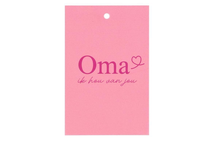 <h4>Gift Bouquet Card Oma Hou Van Jou Pink 6x9cm P/25</h4>
