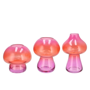 Nova Fuchsia Vase Mushroom Narrow Tricolor 13x13x2