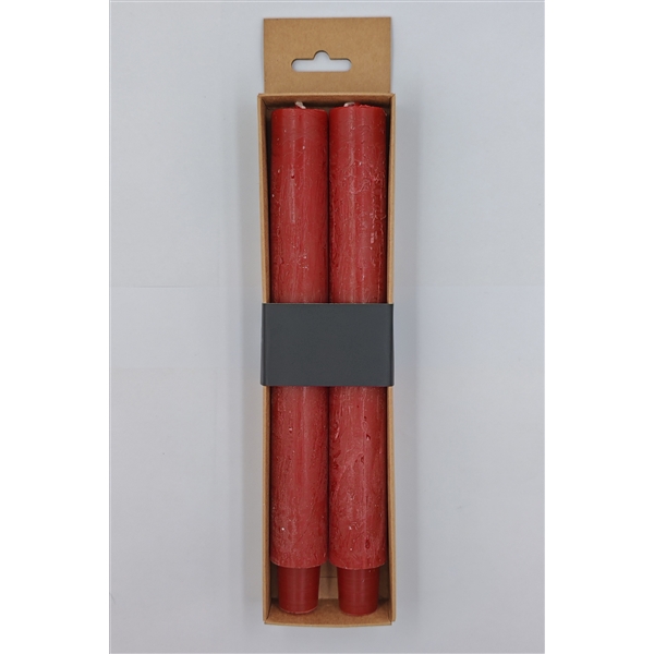 <h4>Set\\2 Dinner candle Lucian d3xh25 rustic red</h4>