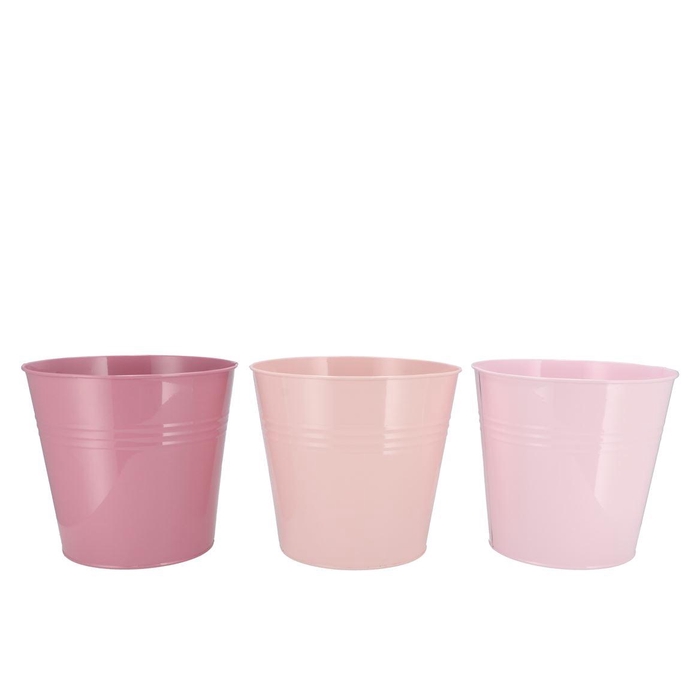<h4>Zinc Summer Pink Mix Bucket Basic Ass 22x20x16cm</h4>