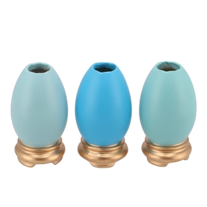 Easter Eggcited Vase Blue Ass P/1 8x8x15cm Nm