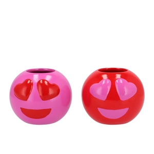 Smiley Lovely Red Mix Vase Ass 21x21x18cm