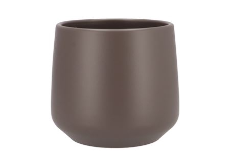 <h4>Ceramic Taupe Matt Pot Berlin 16cm</h4>