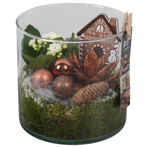 <h4>Opm Pt PTCHB9875 X-mas Bronze Glas Pot</h4>
