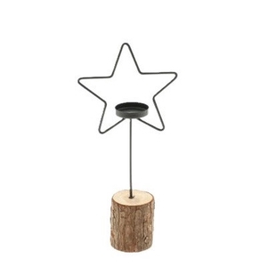 Kerst Theelichthouder ster d15*33cm