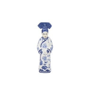 Hailey Blue Porcelain Guanyin 11x8x35cm