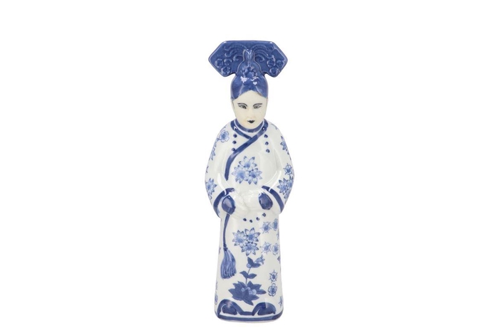 <h4>Hailey Blue Porcelain Guanyin 11x8x35cm</h4>