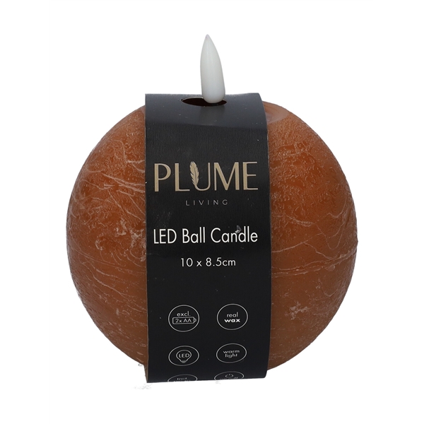 <h4>Ball LED candle Lumina1 RC d10xh8.5 orange</h4>