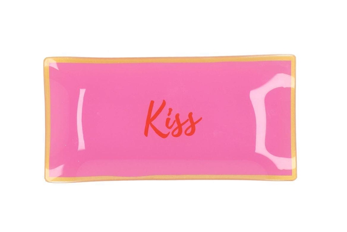 Plate Rectangle Kiss 20x10x2cm