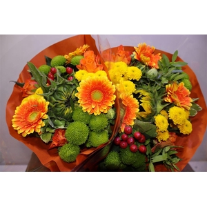 Boeket Biedermeier Geel/oranje