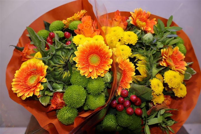 <h4>Boeket Biedermeier Geel/oranje</h4>