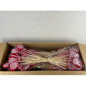 Stick Lollipop 8cm Red/white