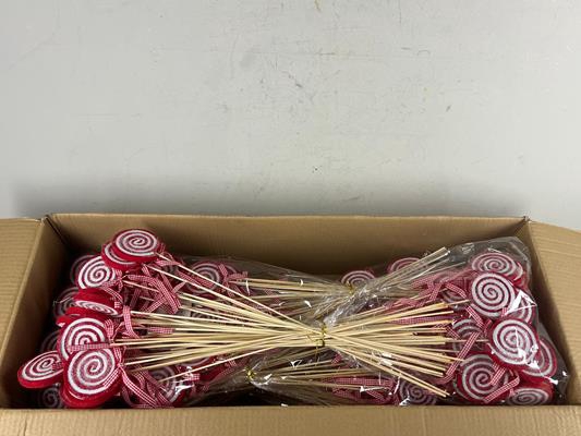 <h4>Stick Lollipop 8cm Red/white</h4>