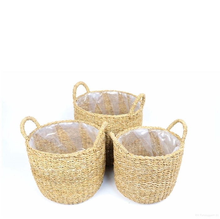 <h4>Basket sets Manatee Grass S/3 d40*35cm</h4>