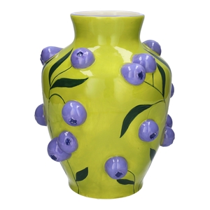 DF00-730380900 - Vase Blueberries d12/24.5xh30.3 purple/lime