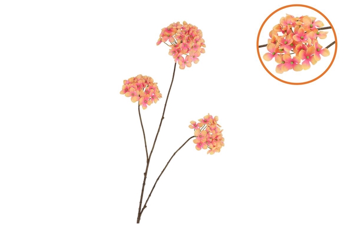 <h4>Silk Hydrangea X3 Orange 85cm</h4>