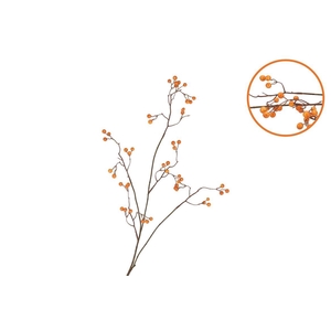 Silk Berry Branched Orange 93cm Nm
