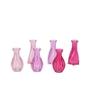 Fenna Pink Mix Vase Flower Ass 6x12cm
