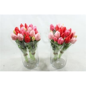 3118 Roze/rood Kunst Tulp
