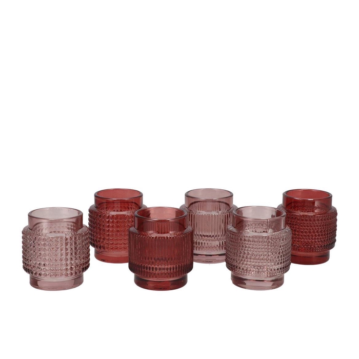 <h4>Jazz Pink T-light Textured Ass 8x8cm</h4>