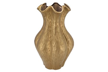 <h4>Inga Driss Gold Vase Active Glaze 27x27x44cm Nm</h4>